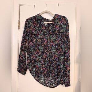 Maeve by Anthropologie Floral Button-Down Blouse | Size 10